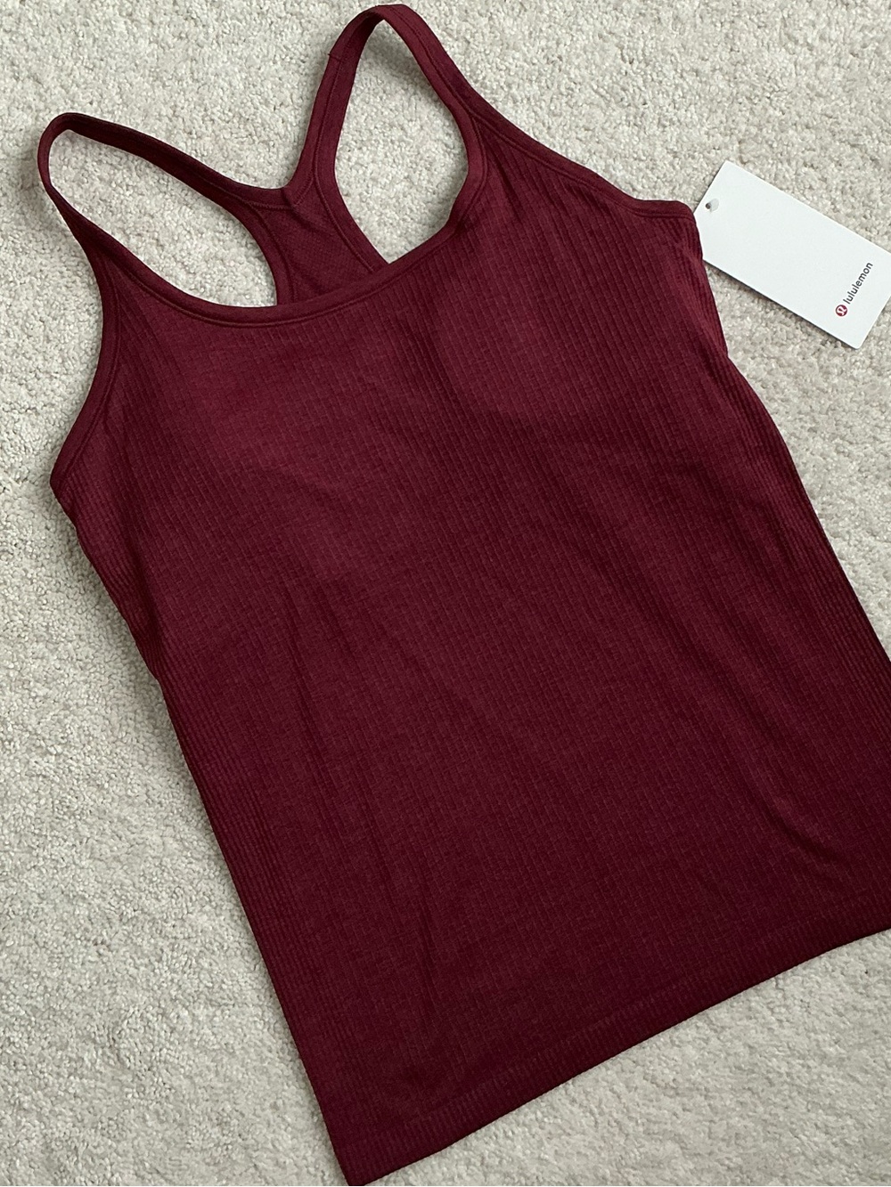 lululemon athletica ebb to streetRibbed Racerback Tank Top in Deep Wine